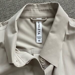 Athleta Light Tan Collared Shirt